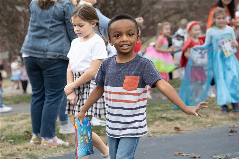 Students at Walnut Grove Elementary participate in a Book Character Parade